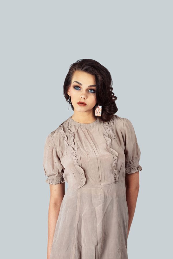 Ruffled High Neck Dress - Image 2